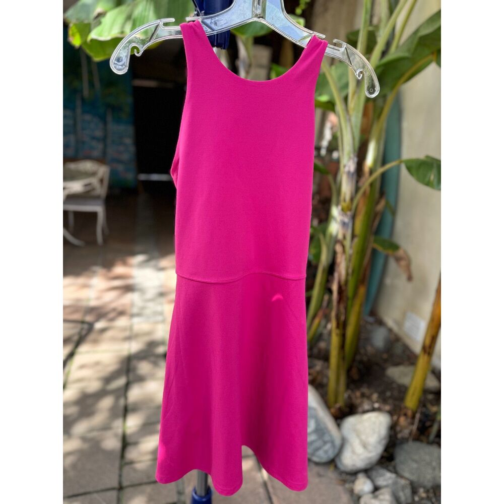 Athleta Conscious Fit & Flare Fuscia Pink Active Dress Size S With Pockets